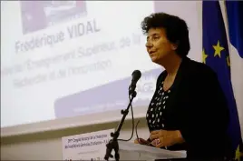  ??  ?? « Le logement étudiant est l’une de mes priorités cardinales » a annoncé hier matin la ministre Frédérique Vidal aux  étudiants de la Fage, réunis en congrès à Nice. (Photo Frantz Bouton)