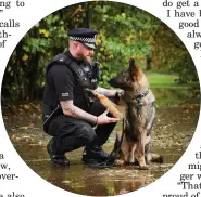  ?? ?? Constable David McIntyre and police dog Rudi work together as a great team