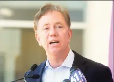  ?? Ned Gerard / Hearst Connecticu­t Media ?? Gov. Ned Lamont speaks during a news conference at St. Vincent’s Medical Center in Bridgeport last week.