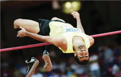  ??  ?? Syrian high jumper Majd Eddin Ghazal