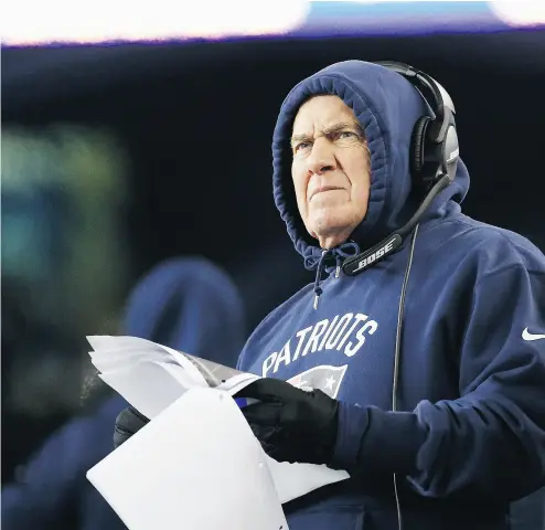  ?? JIM ROGASH / GETTY IMAGES ?? Bill Belichick’s dispassion­ate management style is undoubtedl­y a big factor in his remarkable consistenc­y: 14 playoff appearance­s in 16 seasons and now his seventh Super Bowl.