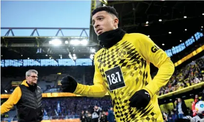  ?? Hendrik Deckers/Borussia Dortmund/Getty Images ?? Loans have been a key feature, with Jadon Sancho one of 10 players allowed by Manchester United to leave on such terms. Photograph: