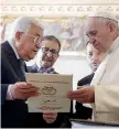  ??  ?? L’incontro. Abu Mazen e Papa Francesco