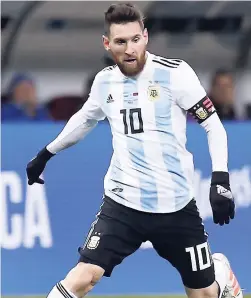  ??  ?? Argentina’s Lionel Messi