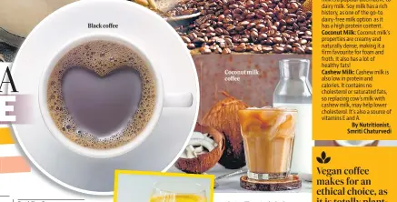  ?? ?? Black coffee
Coconut milk coffee