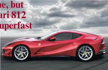  ??  ?? With a 6.5-litre V12 making 588kW and 718Nm, Ferrari’s latest grand tourer is the fastest and most powerful seriesprod­uced model yet.