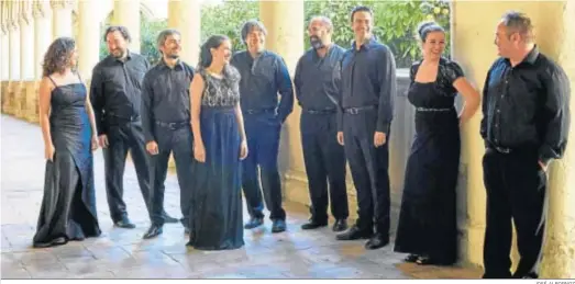  ?? JOSÉ ALBORNOZ ?? El conjunto Musica Ficta, fundado y dirigido por Raúl Mallavibar­rena.