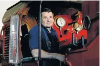  ??  ?? IN HIS ELEMENT: Train driver Gary Ruddy in the cab