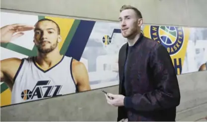  ??  ?? SALT LAKE CITY: In this April 28, 2017, file photo, Utah Jazz forward Gordon Hayward arrives for Game 6 of an NBA basketball first-round playoff series against the Los Angeles Clippers in Salt Lake City. Hayward has chosen to sign with the Boston...