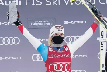  ?? KEYSTONE ?? Terzo successo consecutiv­o. Lara Gut-Behrami non vuole più fermarsi