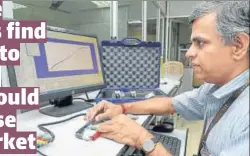  ?? PHOTOS: HTCS ?? ▲ Dr Desikan Rajagopal, professor of organic chemistry, School of Advanced Sciences, VIT, Vellore, is measuring the cell voltage using cyclic voltammetr­y method