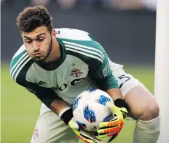  ?? AP ?? Toronto goalie Alex Bono says opposing teams shouldn’t consider the defending MLS champions an easy mark.