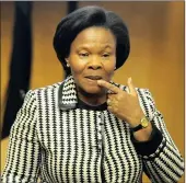  ?? Picture: THOBILE MATHONSI ?? Former minister of mineral resources Susan Shabangu takes the stand at the Marikana inquiry.