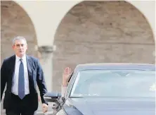  ?? THE ASSOCIATED PRESS ?? Pope Francis waves from his car as he arrives at the St. Francis Basilica in Assisi, Italy, on Saturday.
