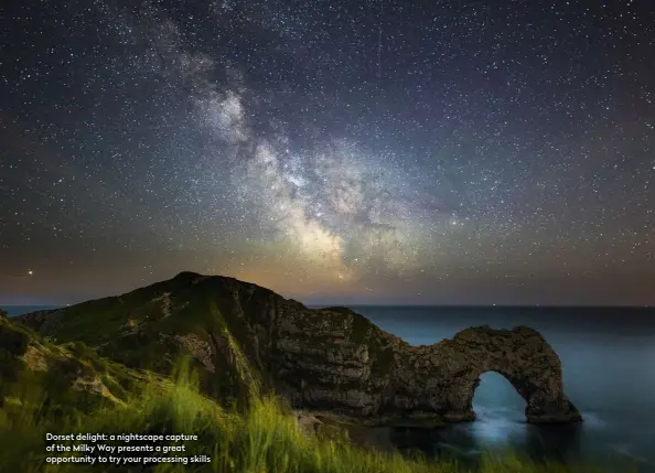  ??  ?? Dorset delight: a nightscape capture of the Milky Way presents a great opportunit­y to try your processing skills