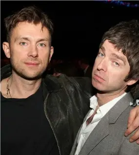  ??  ?? Damon Albarn and Noel Gallagher