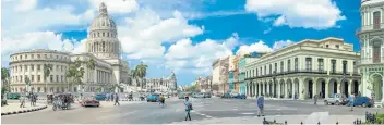  ?? Picture: 123rf.com/kmiragaya ?? Street scene outside the Capitol building, on the left, in Havana, Cuba.