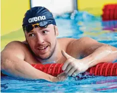  ?? Foto: Alejandro Garcia, dpa ?? Schwimmer Marco Koch will bei den Deutschen Meistersch­aften in Berlin die Norm zeit für die WM in Budapest schaffen.