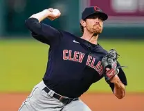  ?? Charlie Riedel / Associated Press ?? Indians ace Shane Bieber was the first unanimous winner of the AL Cy Young Award since Justin Verlander for the Tigers in 2011.