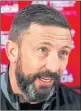  ??  ?? DEREK McINNES: Manager in no mood for speculatio­n about a move to Ibrox.