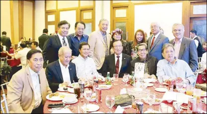  ??  ?? PCCI board of directors and officers, friends and well-wishers (1st row, seated, from left) PCCI Honorary chairman and treasurer and Philexport president Sergio Ortiz-Luis Jr., Benedicto Yujuico, Roberto Amores, PCCI chairman George Barcelon, Jose...