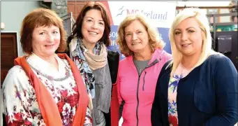  ??  ?? Above: Eileen Doody, Tara O’Donoghue, Mary O’Connor and Linda Pigott participat­ing in the Annual Kerry MS Old Kenmare Road Walk on Sunday.
