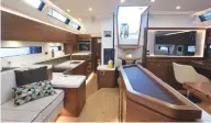  ??  ?? Space and more space on the Amel 60. See it on Yachting World’s Youtube channel: search Amel 60