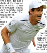  ??  ?? No pain, all gain: Andy Murray felt fine in his first-round victory ANDY HOOPER