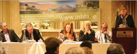  ??  ?? The People of Leitrim and West Cavan call for action plan in large turnout at INHFA Forestry Conference.