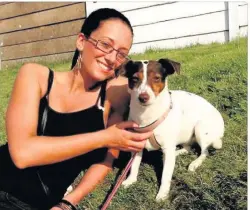  ??  ?? Franchesca Jones with Smudge, who was killed by her then-boyfriend