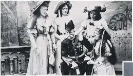  ?? ?? Cast members from the Palmerston North Operatic Society’s maiden production, The Pirates of Penzance, performed at the Lyceum Theatre (now Kelly’s Supermall) in 1900. From left, Mrs Whalley, Esther Burr, Harry Palmer, Pearl Butler and Mrs Schwarz.