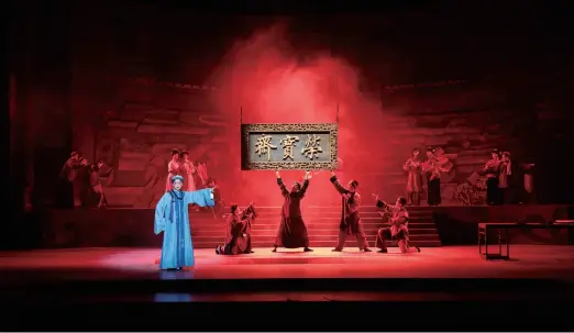  ??  ?? A colorful stage is featured during the Opera at the Tianqiao Performing Arts Center in Beijing on December 10