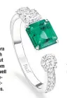  ??  ?? LEFT
White gold Natural Harmony ring with diamonds and a Colombian emerald.