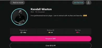  ?? CAPTURA DE PANTALLA ?? Kendall Waston disfruta de tener cercanía con los aficionado­s del fútbol. Él ha recibido solicitud de mensajes para las mamás y las abuelitas de sus seguidores.