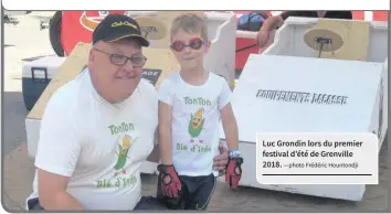  ?? —photo Frédéric Hountondji ?? Luc Grondin lors du premier festival d’été de Grenville 2018.