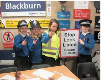  ?? BRITISH TRANSPORT POLICE. ?? Pupils take part in the railway school engagement project.