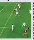  ??  ?? Offside: officials should have seen Aguero stray