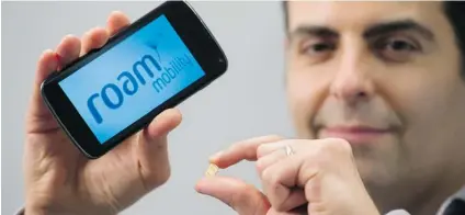  ?? GERRY KAHRMANN/ PNG FILES ?? Emir Aboulhosn, founder of Roam Mobility, bypasses expensive spectrum auctions to help travellers keep their phone bills in line.