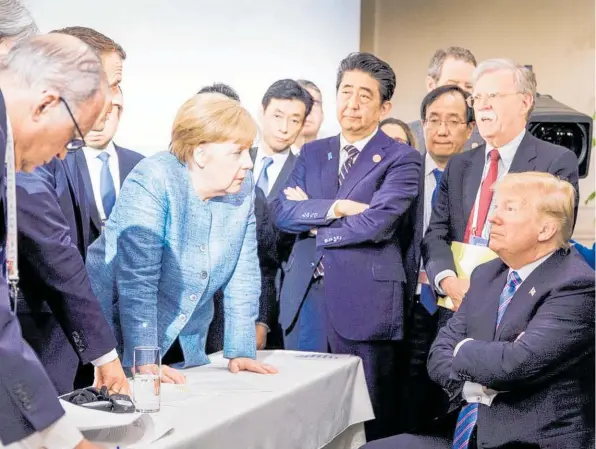  ?? Pictures / AP ?? US President Donald Trump pulled out of a G7 summit joint statement while citing “false statements” by Canadian Prime Minister Justin Trudeau.