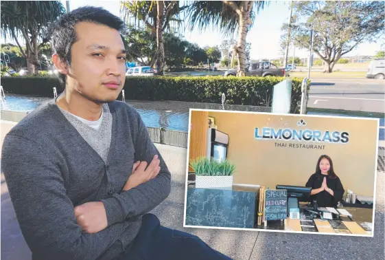  ?? Picture: MIKE BATTERHAM ?? Owner of Lemongrass Thai on Sundale Nopphakhun Suebwong and (inset) the reception area at his restaurant.