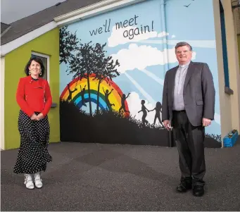  ?? Showing off the new mural at Meenkilly NS ??