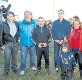  ??  ?? En carrera. Abal Medina, “Chino” Navarro y Ceballos con Randazzo.