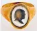  ??  ?? One of Jeremy Bentham’s 26 mourning rings and, below, the wax effigy of the philosophe­r’s head
