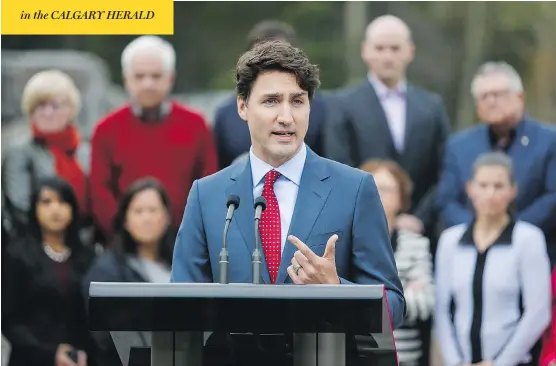  ?? JEFF MCINTOSH / THE CANADIAN PRESS ?? Prime Minister Justin Trudeau said the Canadian government “does not and will not pay ransom to terrorists” as it allows these groups to continue perpetrati­ng acts of violence.