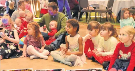  ??  ?? HAVING FUN: Twins and triplets, above, at the party. Below from left, Clare Furnell-king with her twins Noah and Daisy; Lola and Leo Rigby; Georgialea and Remy Stokes.