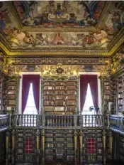  ??  ?? Joanina Library at the University of Coimbra