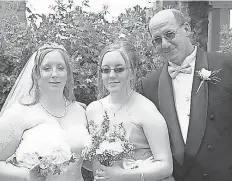  ?? PROVIDED BY MELISSA BURGESS ?? Melissa Burgess, center, with her sister and father, is waiting on her father’s 2017 tax refund.