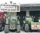  ?? FOTO: WIBBEKE ?? Die Proteste der Bauern sind noch nicht beendet.