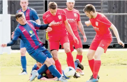  ??  ?? Flackwell Heath held their step 3 level opponents Weston to a 2-2 draw on Saturday before losing the replay 1-0 at Wilks Park on Tuesday evening. Photo by Andrew Batt.