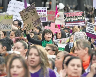  ?? ?? Marcha de mujeres del 8 de marzo en la Ciudad de México